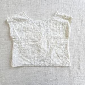 Tea Collection White Open Back Top VGUC 10